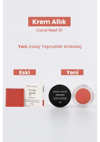 Bade Natural Krem Allık Coral Reef 01 %100 Doğal