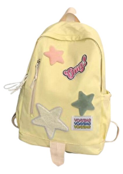Popular Star Pattern Backpack For High School Students. - Mavi (Yurt Dışından)