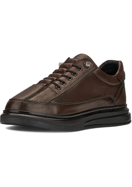 Erkek Kahverengi %100 Hakiki Deri Comfort Casual