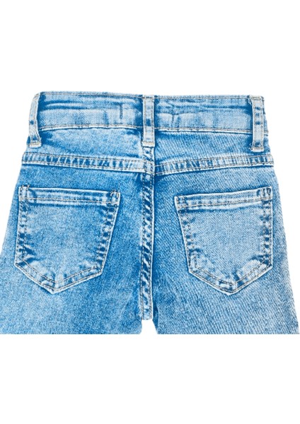 9 -48 Ay Erkek Çocuk Kot Pantolon Denim Mavi 3-4 Yaş Mavi