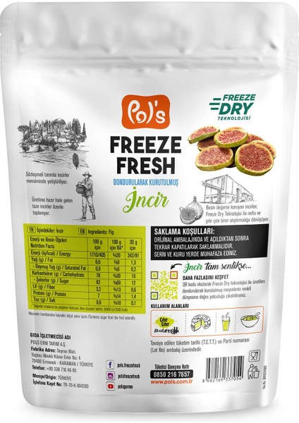 Freeze Fresh İncir 3 adet x 20 g Dondurularak Kurutulmuş Meyve