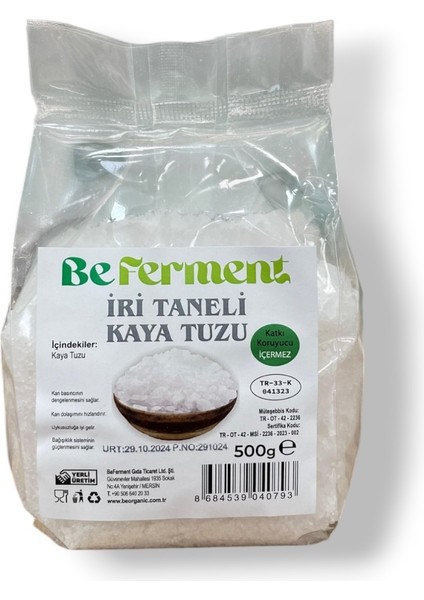Doğal Iri Taneli Kaya Tuzu 500 gr