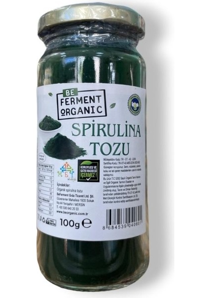 Beferment Organıc Spirulina Tozu 100 gr