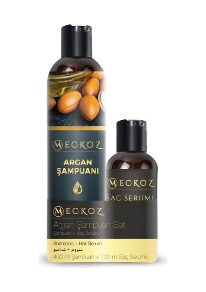 Argan Şampuan Seti (400 ml Şampuan + 100 ml Saç Serumu)