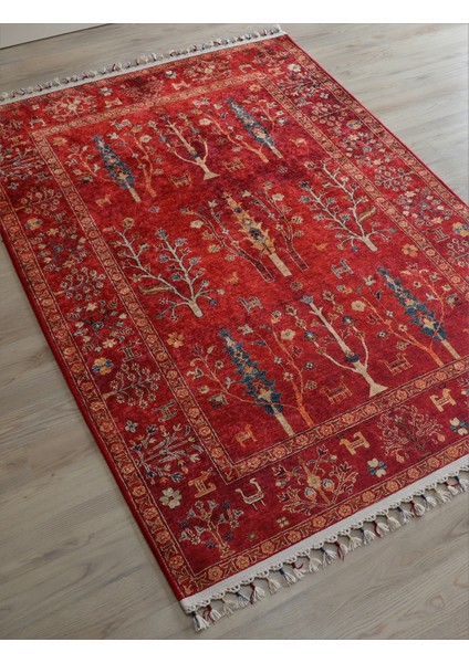 Arte Halı Dekoratif Örgü Saçaklı Salon Halısı Makinada Yıkanabilir Kaymaz Taban Kilim Koridor Yolluk