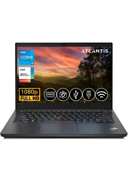 Thinkpad E14 I5-1335U 16GB 256GB M.2 SSD 21JK0003TX Atl3 14" Fdos Dizüstü Bilgisayar