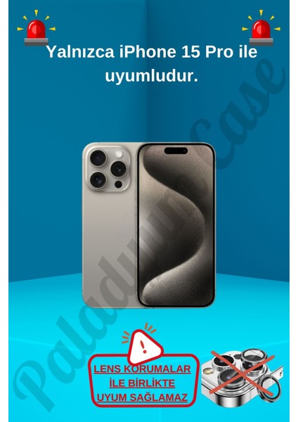 Paladyum Case Apple iPhone 15 Pro Uyumlu Zigzaglı Dalgalı Gümüş Puf Kılıf