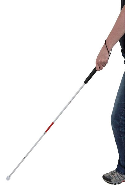 Görme Engelliler Için Beyaz Baston - 125 cm - 5 Parçalı