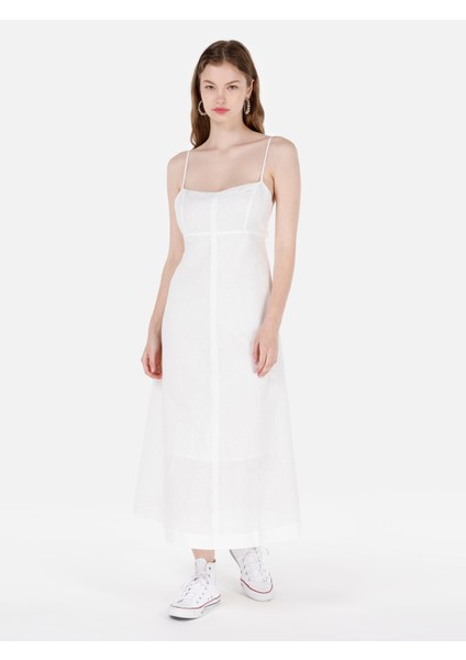 Regular Fit Kadın Beyaz Elbise Cl1068995