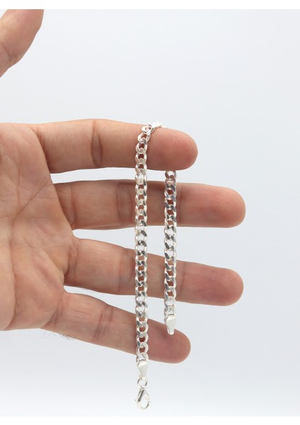 Gurmet Tasarım 5 mm 925 Ayar Gümüş Erkek Bileklik 201023527 fırsatları