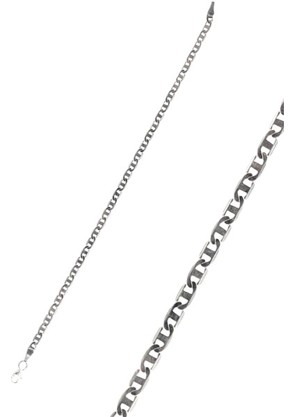 Zarif Tasarım 4 mm 925 Ayar Gümüş Erkek Bileklik 201023523 fiyatları