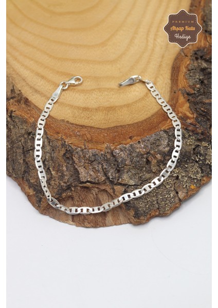 Zarif Tasarım 4 mm 925 Ayar Gümüş Erkek Bileklik 201023523 modelleri