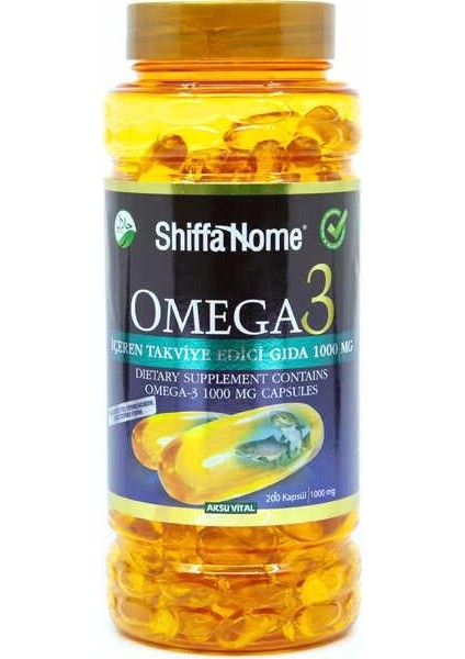Omega 3 Balık Yağı Dha Epa Soft 1000 Mg 200 Softjel Kapsül