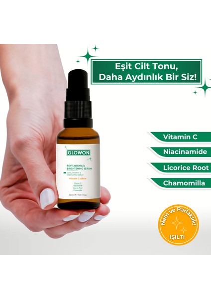 CANLANDIRICI VE AYDINLATICI SERUM - VİTAMİN C SERUM 30 ML