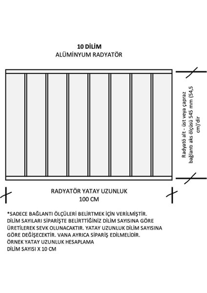 Alüminyum Panel Radyatör Ekol 600X1000 Ral 7016 Antrasit Gri