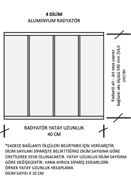 Alüminyum Panel Radyatör Ekol 600X400 Ral 7016 Antrasit Gri