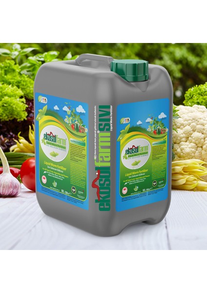 Sıvı Solucan Gübresi 20 Litre Organik Konsantre Gübre Bitki Besleyici