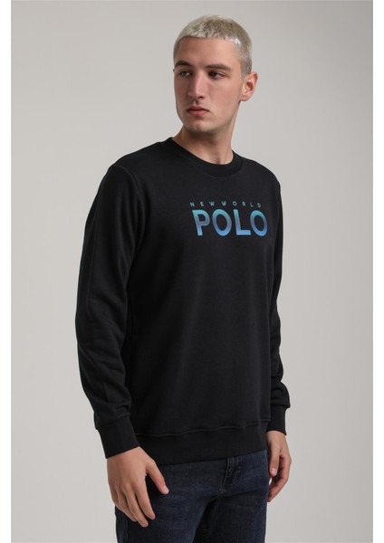 Bisiklet Yaka Lacivert Slim Fit Sweatshirt 24FWM60186 indirimleri