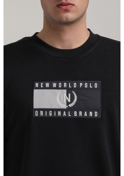 Bisiklet Yaka Lacivert Slim Fit Sweatshirt 24FWM60199 fırsatları