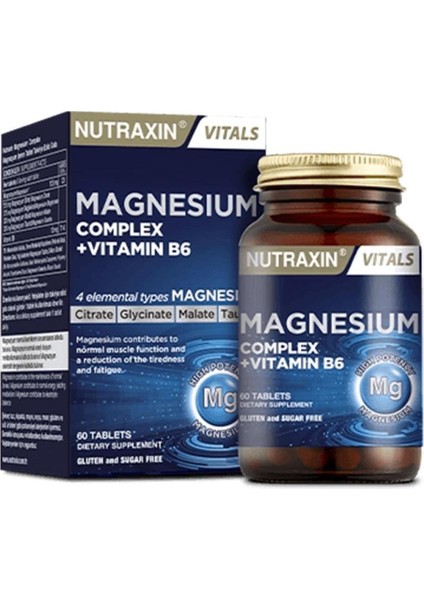 Magnezyum Complex Vitamin B6 60 Tablet 250 Mg