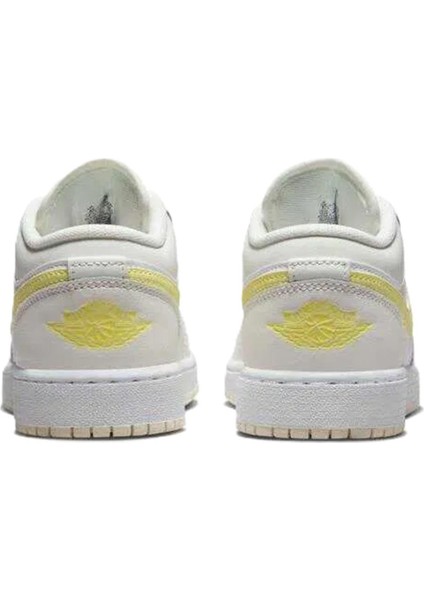 Air Jordan 1 Low(Gs) Leather Sneaker Deri Beyaz Sarı Swoosh Spor Ayakkabı fırsatları