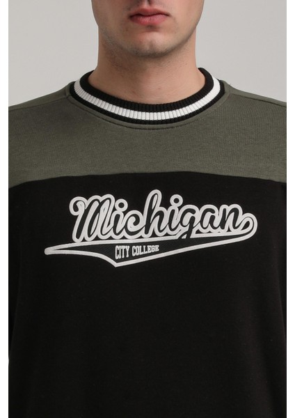 Bisiklet Yaka Lacivert Slim Fit Sweatshirt 24FWM60192 fiyatları