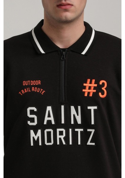 Bisiklet Yaka Siyah Slim Fit Sweatshirt 24FWM60207 fiyatları