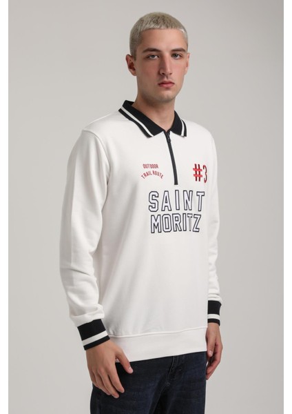 Bisiklet Yaka Siyah Slim Fit Sweatshirt 24FWM60207 modelleri