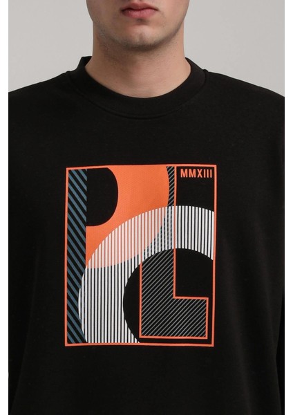 Bisiklet Yaka Siyah Slim Fit Sweatshirt 24FWM60171 fiyatları