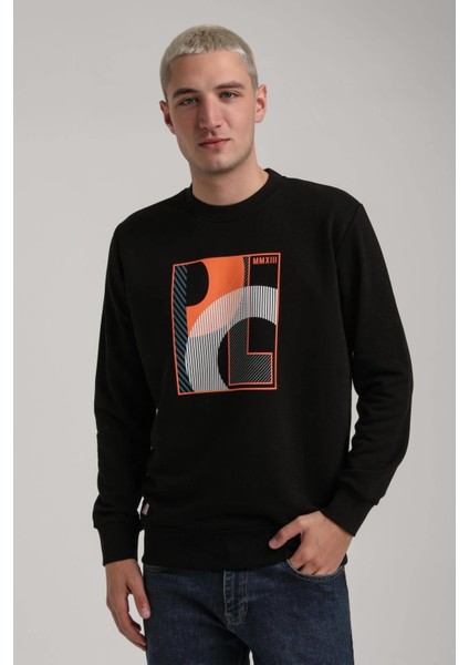 Bisiklet Yaka Siyah Slim Fit Sweatshirt 24FWM60171 indirimleri