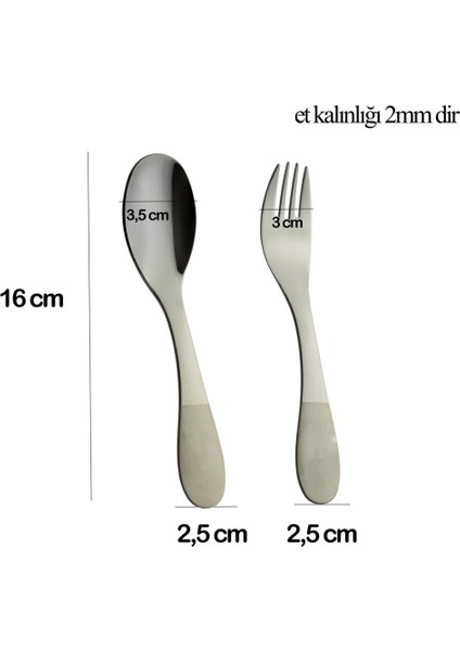 Isme Özel Paslanmaz Çelik Çatal Kaşık Seti