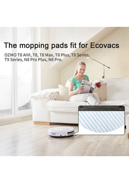 Ecovacs Deebot Ozmo T8 T8+/ T8 Aıvı T9 Robot Süpürge Yedek Aksesuarları Için 30 Adet Paspas Bezi Paspas Pedleri (Yurt Dışından)