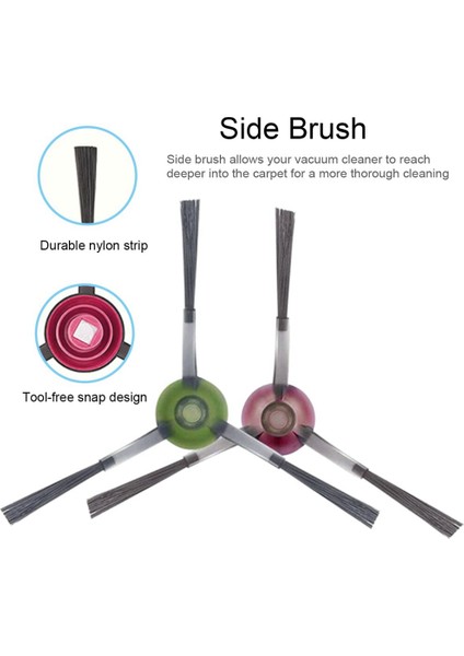 Ecovacs Deebot Ozmo T9 Aıvı T9 Aıvı+ T9 Pro Elektrikli Süpürge Aksesuarları Için Yedek Silindir Fırça Yan Fırça Filtreleri (Yurt Dışından) fırsatları