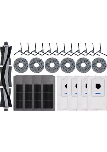 Ecovacs Deebot X2 Omni/x2 Pro/x2 Robot Süpürge Aksesuarları Silindir Ana Yan Fırça Filtre Paspas Bezi Toz Torbası Parçaları (Yurt Dışından)