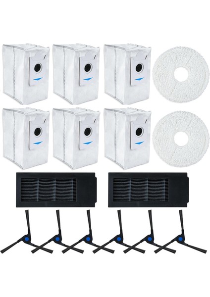 Ecovacs Deebot X2, X2 Omni, X2PRO, DEX86 Elektrikli Süpürge, Toz Torbası, Paspas Pedleri, Fırçalar, Filtre Için Uygun Yedek Parçalar (Yurt Dışından)