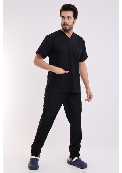 Zarf Yaka Erkek Likralı Takım - 6403 Siyah modelleri