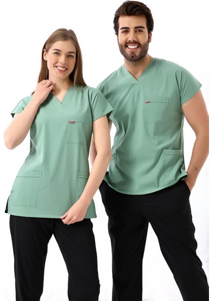Bflex Unisex Likralı Yarasa Kol Tek Üst - 6428 Çağla Yeşili