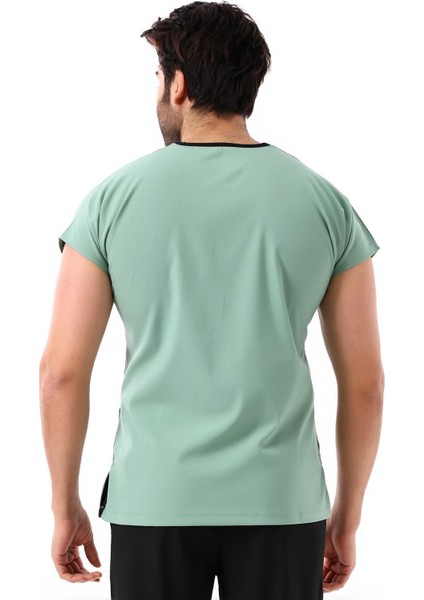 Bflex Unisex Likralı Yarasa Kol Tek Üst - 6428 Çağla Yeşili