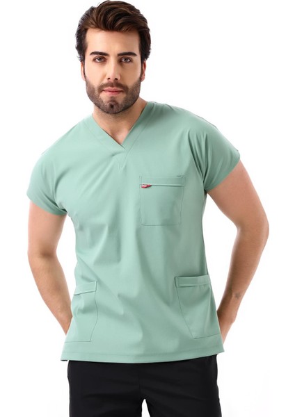 Bflex Unisex Likralı Yarasa Kol Tek Üst - 6428 Çağla Yeşili