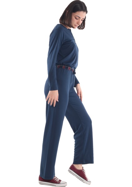 Kadın Lacivert Pijama Takımı