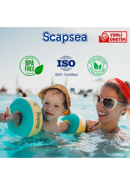 Sacapsea Çocuklar Için Yüzme Kolluğu Içi Dolgulu 10kg - 40kg Arası Tamir Bandı Hediyeli modelleri