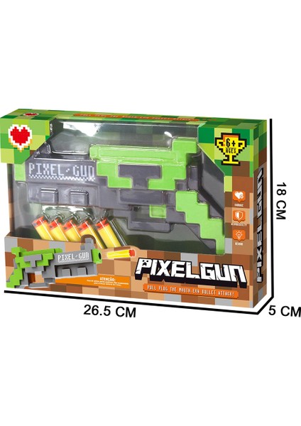 Pıxel Gun Dart Atan Tabanca 26 cm Yeşil
