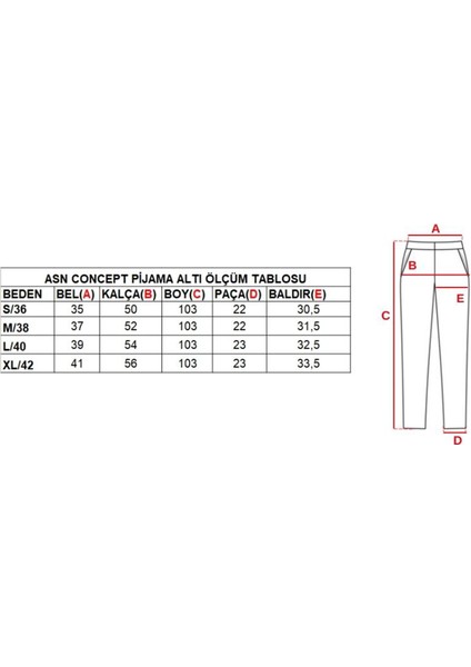 ASN Concept Kadın Lacivert Pijama Altı