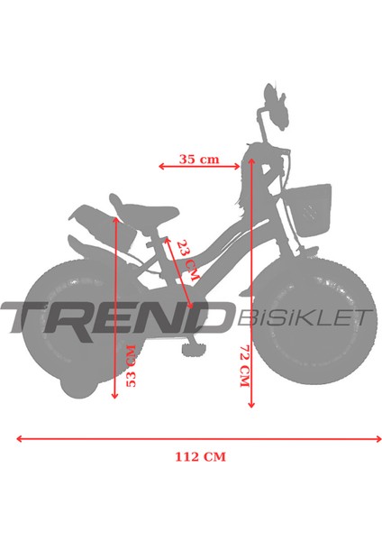 Trendbike Trendy Girl 16 Jant Bisiklet 3-6 Yaş Kız Çocuk Bisikleti