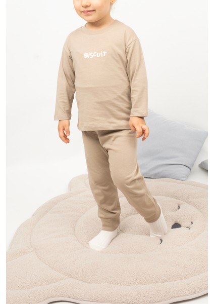 Kız Erkek Çocuk Pijama Takımı Uzun Kollu Pamuklu Pijama Takımı