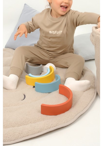 Kız Erkek Çocuk Pijama Takımı Uzun Kollu Pamuklu Pijama Takımı
