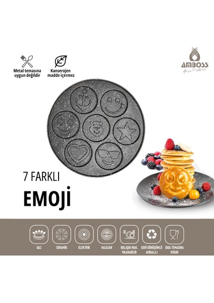 Funny Emoji Pankek Krep Tavası 26 cm