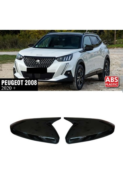 Peugeot 2008 2020+ Yarasa Ayna Kapak Parlak Siyah Sağ Sol Takım