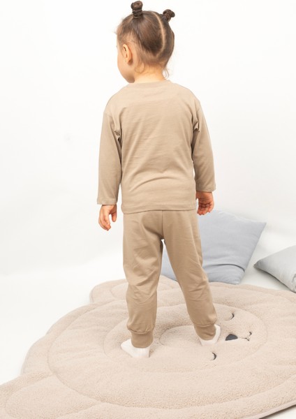 Kız Erkek Çocuk Pijama Takımı Uzun Kollu Pamuklu Pijama Takımı