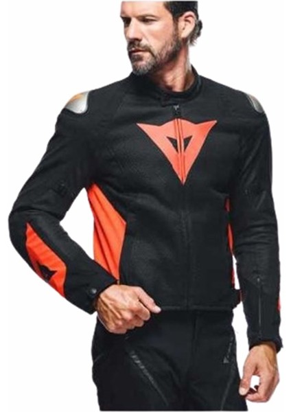 Daınese Ceket/energyca Aır Tex Jacket- Black/fluo-Red - 58